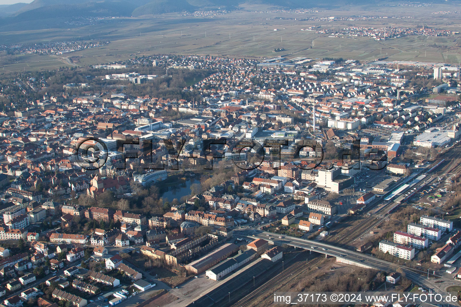 Landau in der Pfalz in the state Rhineland-Palatinate, Germany out of the air