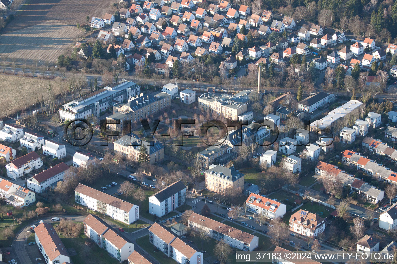 Landau in der Pfalz in the state Rhineland-Palatinate, Germany from the drone perspective