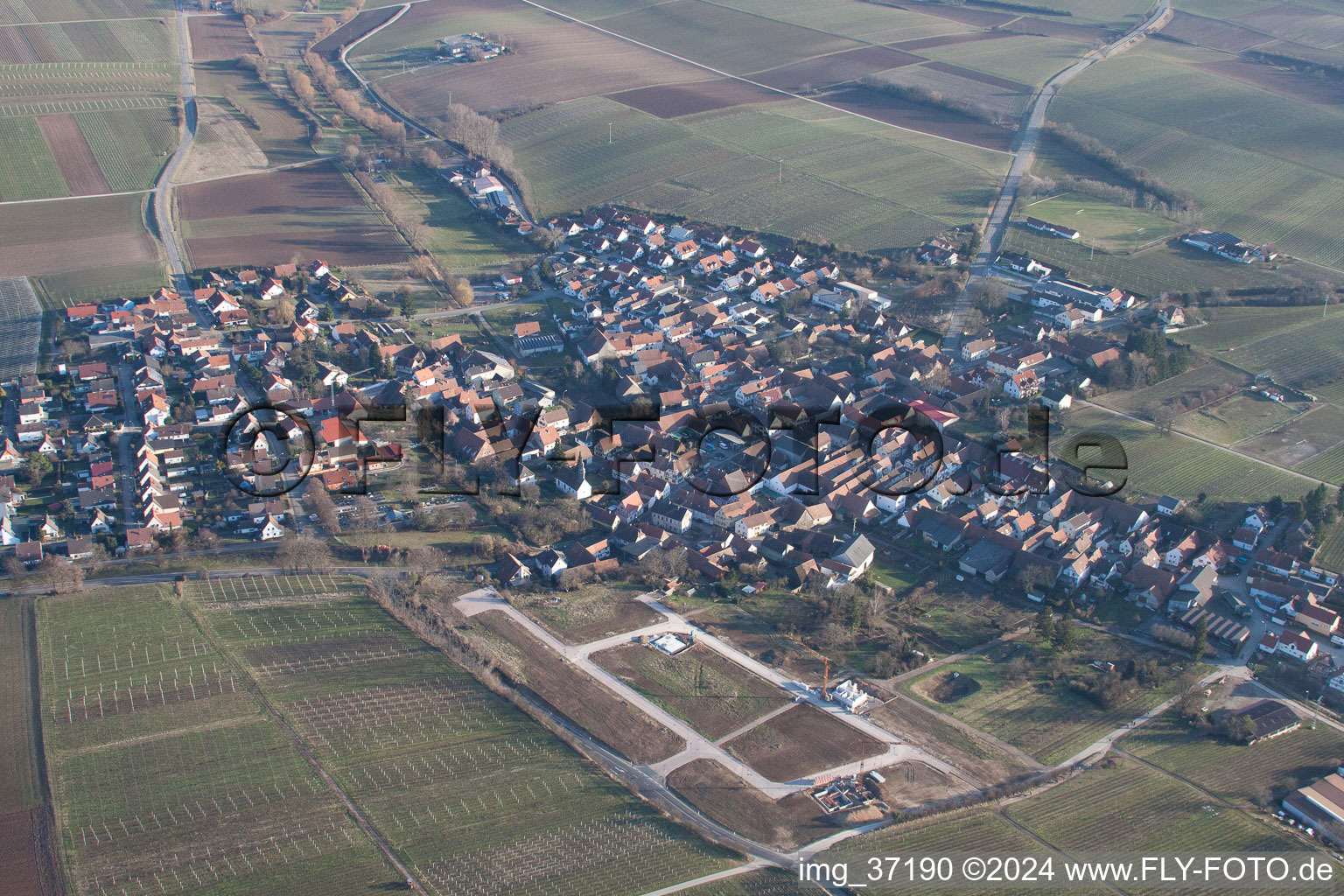 Impflingen in the state Rhineland-Palatinate, Germany out of the air