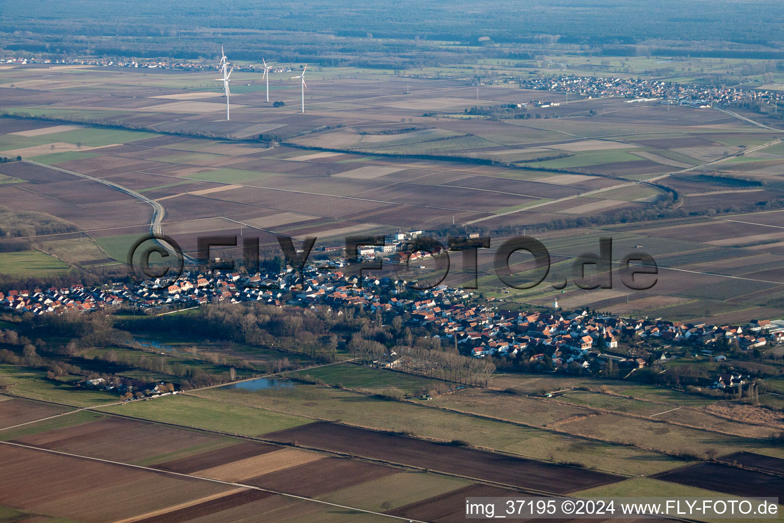 Rohrbach in the state Rhineland-Palatinate, Germany seen from a drone