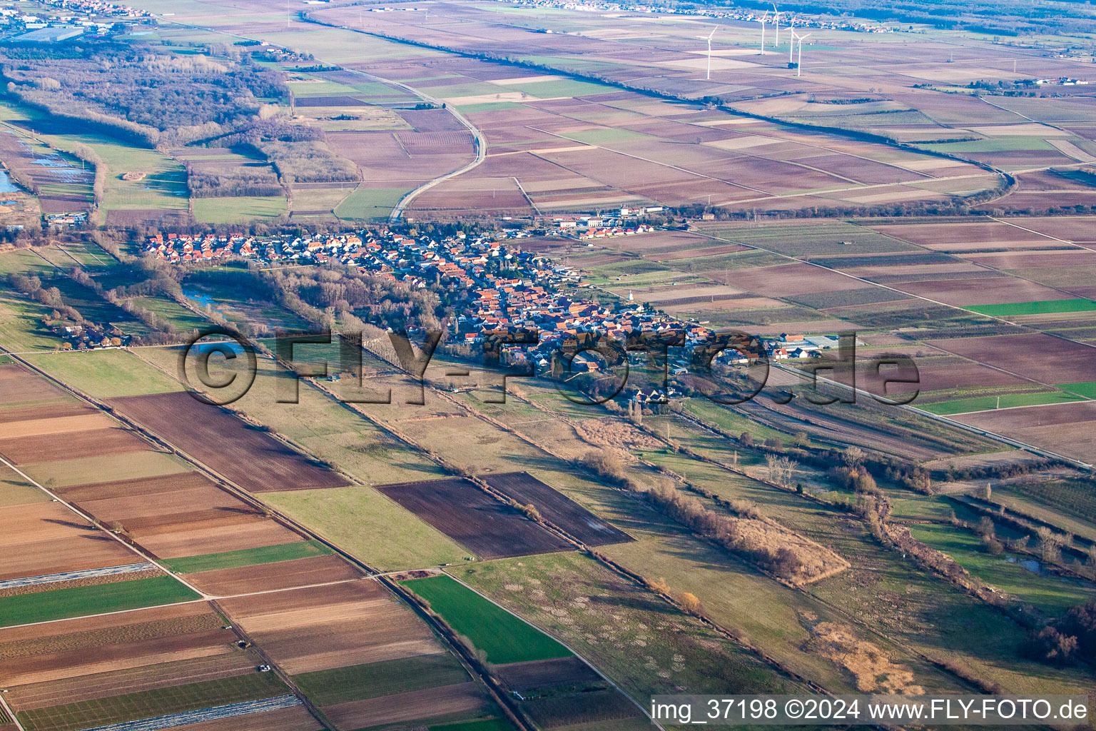 Winden in the state Rhineland-Palatinate, Germany from the drone perspective