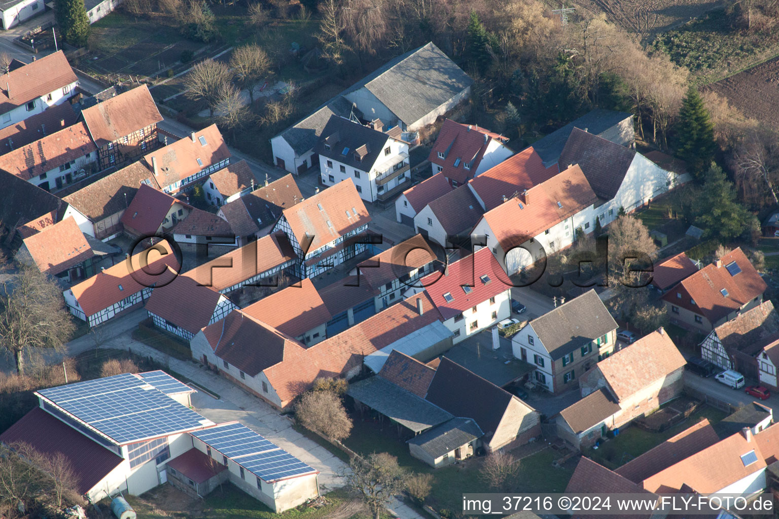 Vollmersweiler in the state Rhineland-Palatinate, Germany viewn from the air