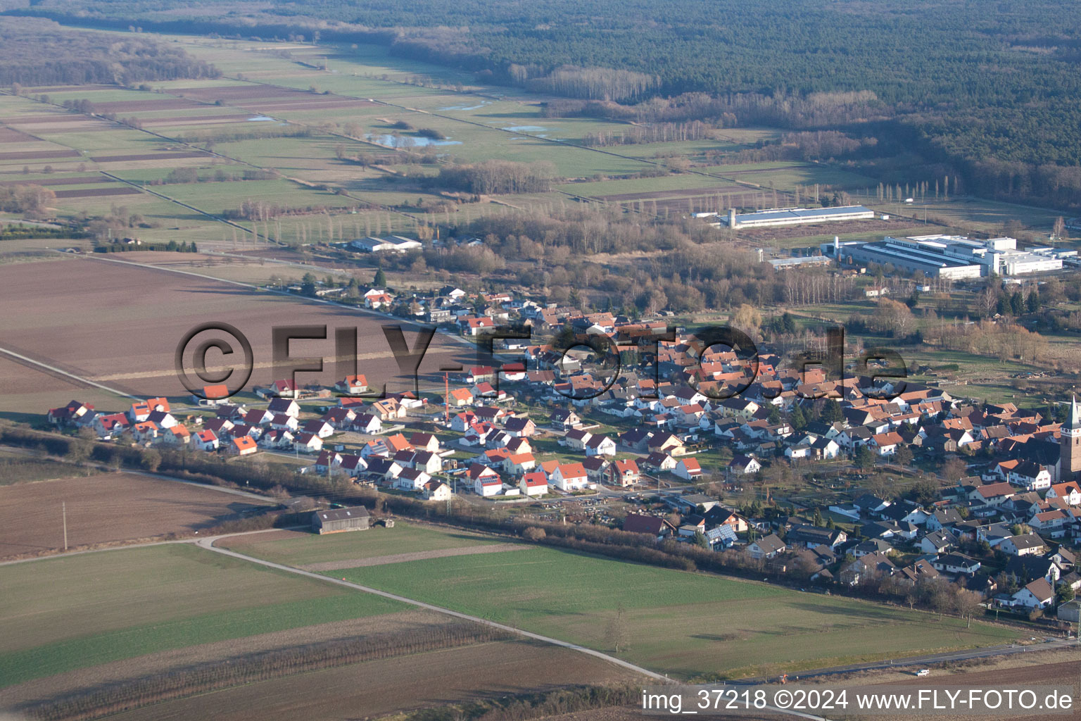 Aerial photograpy of New development area NO in the district Schaidt in Wörth am Rhein in the state Rhineland-Palatinate, Germany