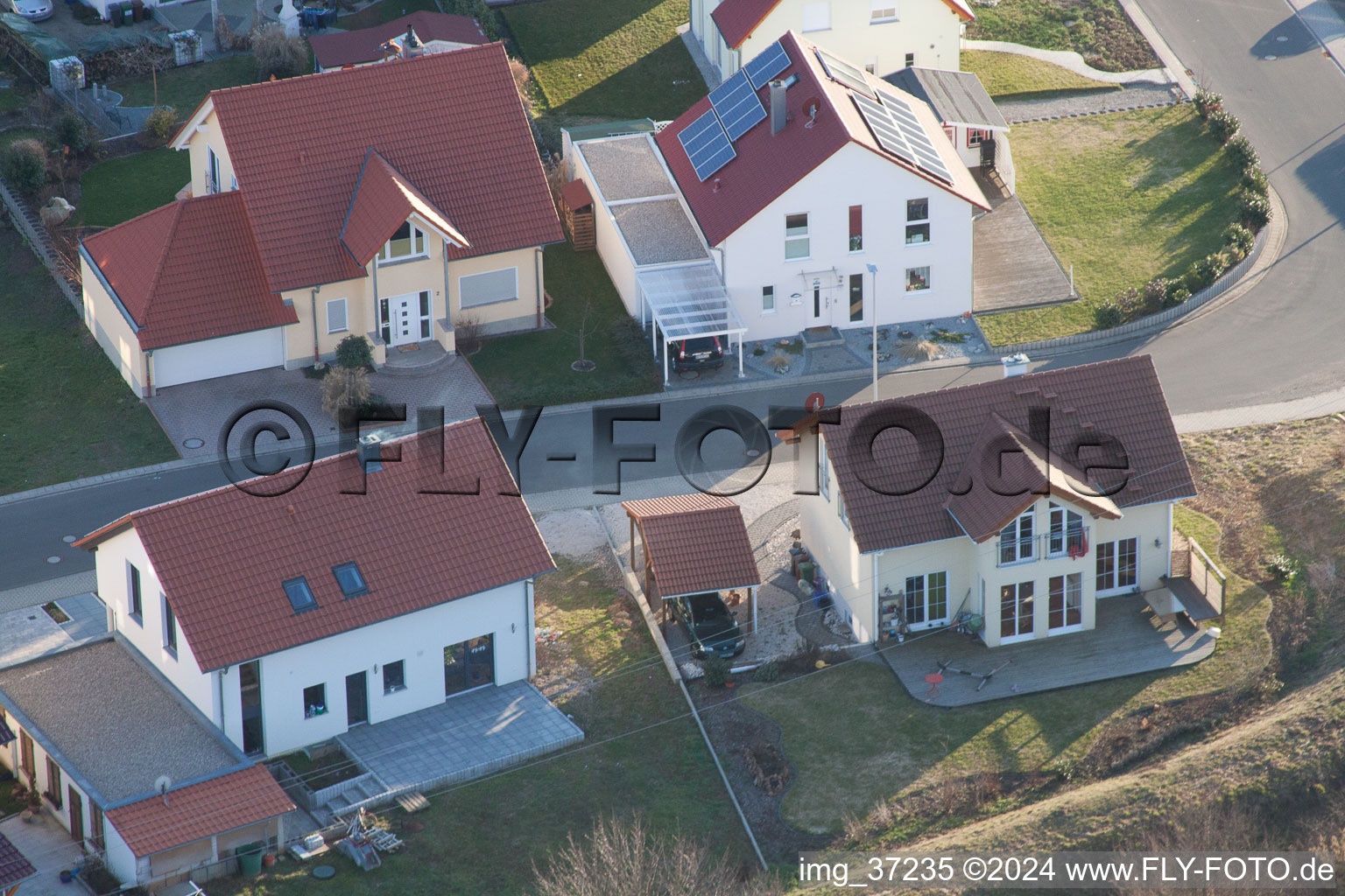 Drone recording of New development area NO in the district Schaidt in Wörth am Rhein in the state Rhineland-Palatinate, Germany