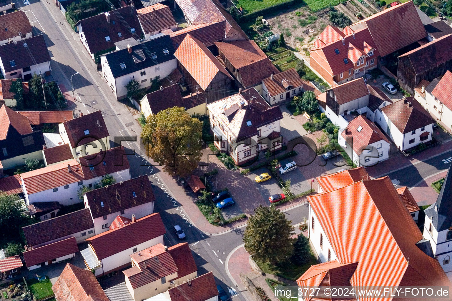 Drone image of Hatzenbühl in the state Rhineland-Palatinate, Germany