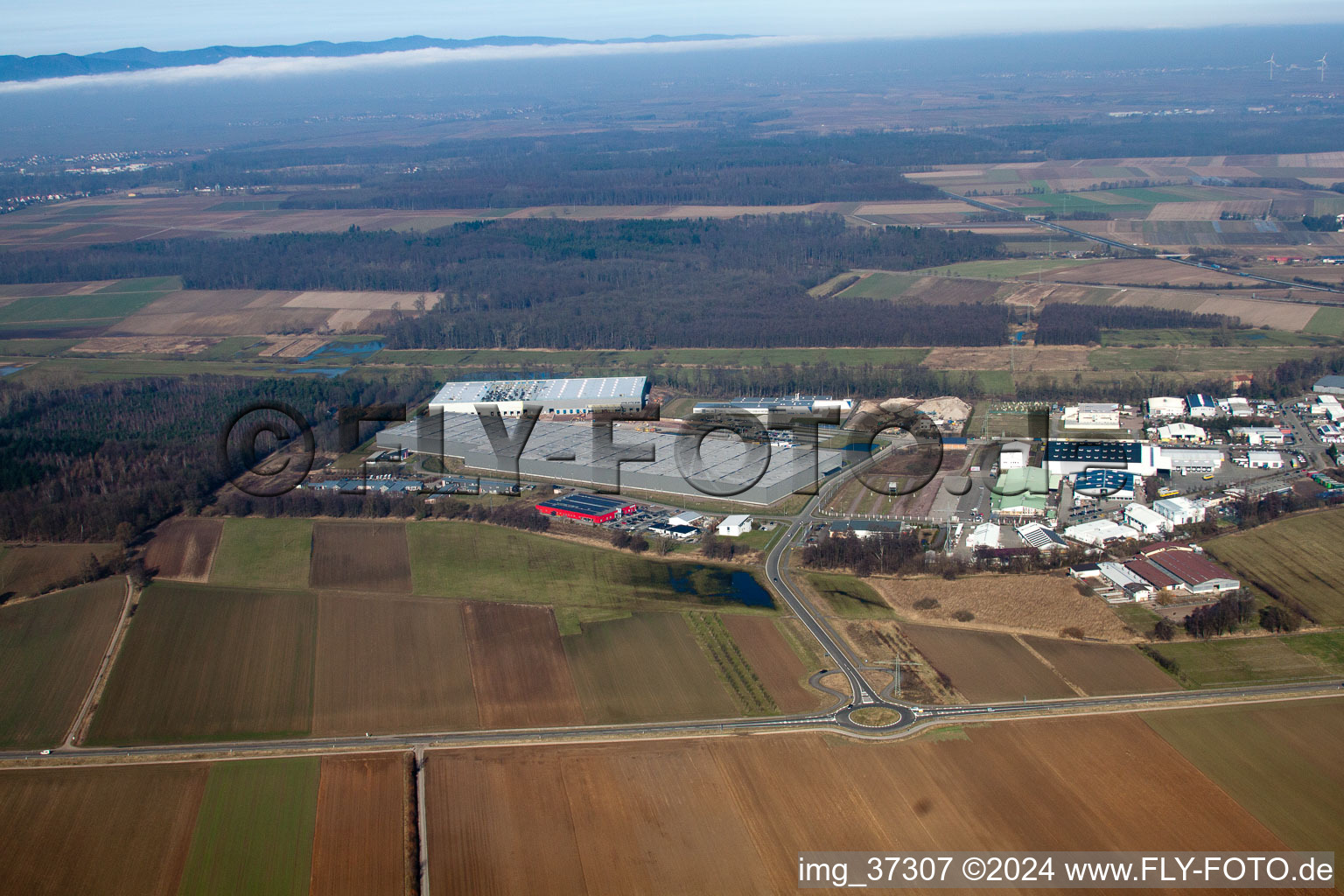 Horst industrial estate, 3rd construction phase Gazely in the district Minderslachen in Kandel in the state Rhineland-Palatinate, Germany