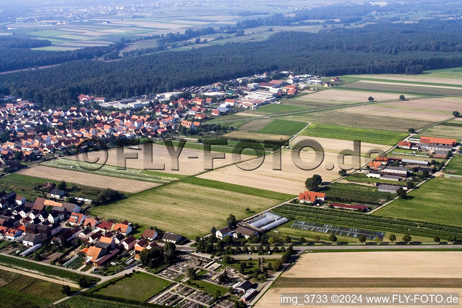 Aerial photograpy of Hatzenbühl in the state Rhineland-Palatinate, Germany