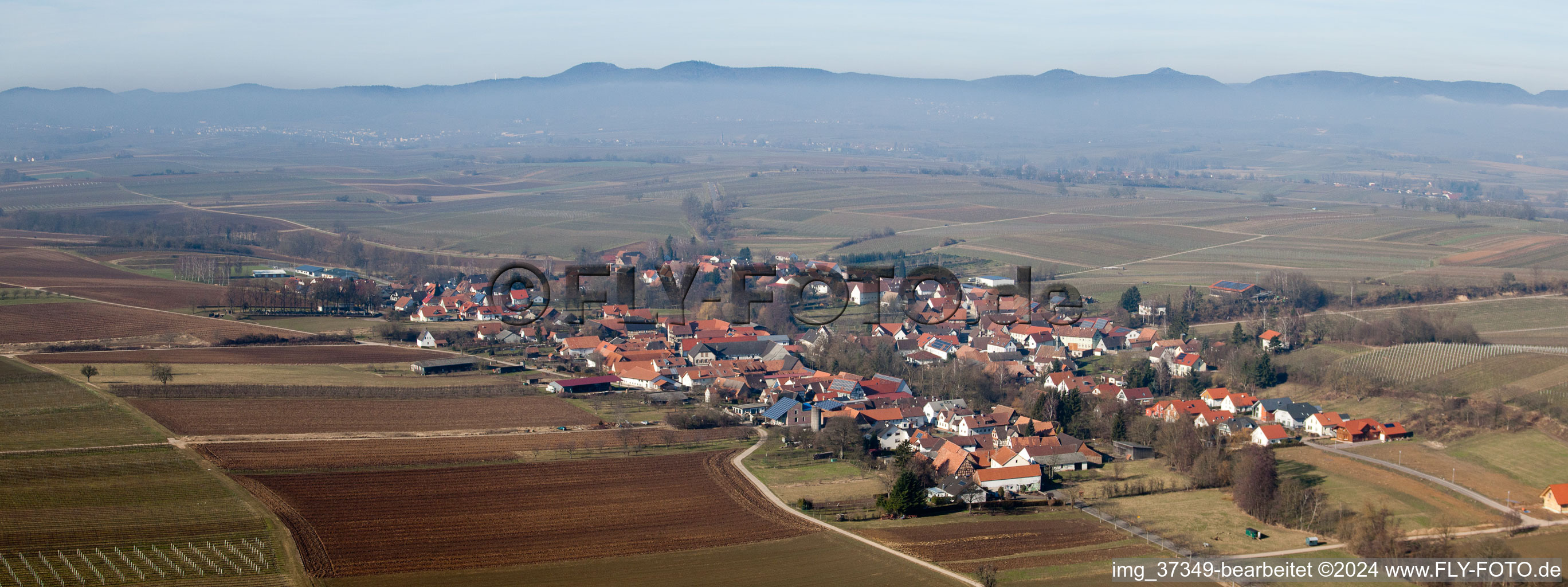 Panorama from the local area and environment in Dierbach in the state Rhineland-Palatinate