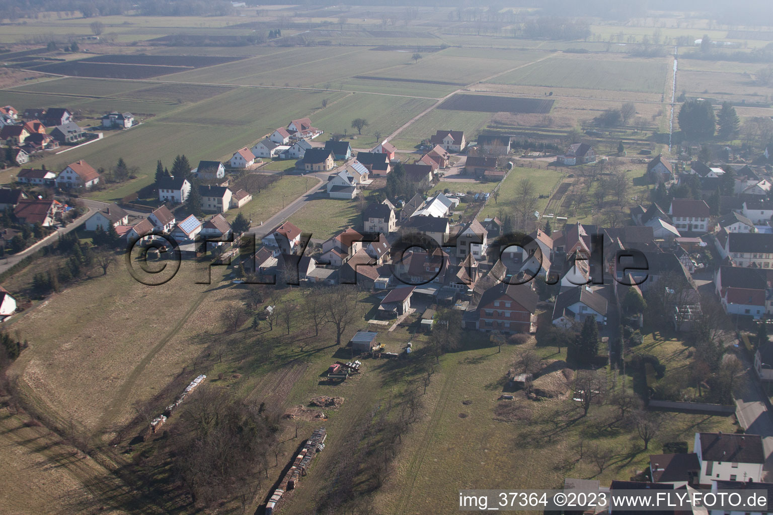 Drone recording of Kapsweyer in the state Rhineland-Palatinate, Germany