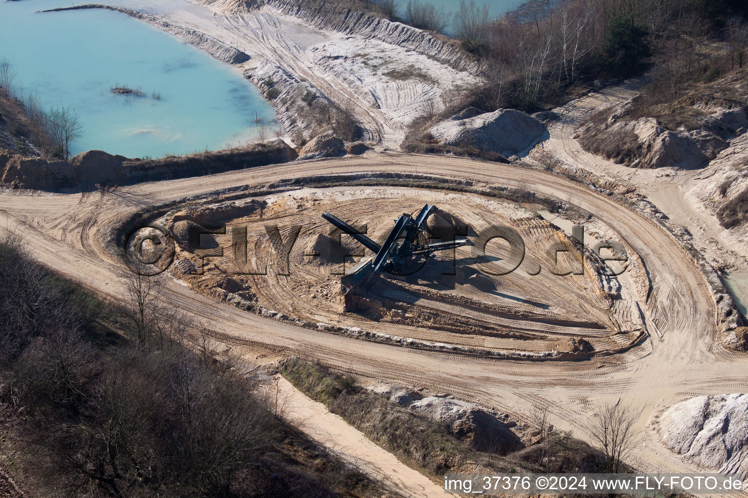 Aerial view of Riedseltz in the state Bas-Rhin, France