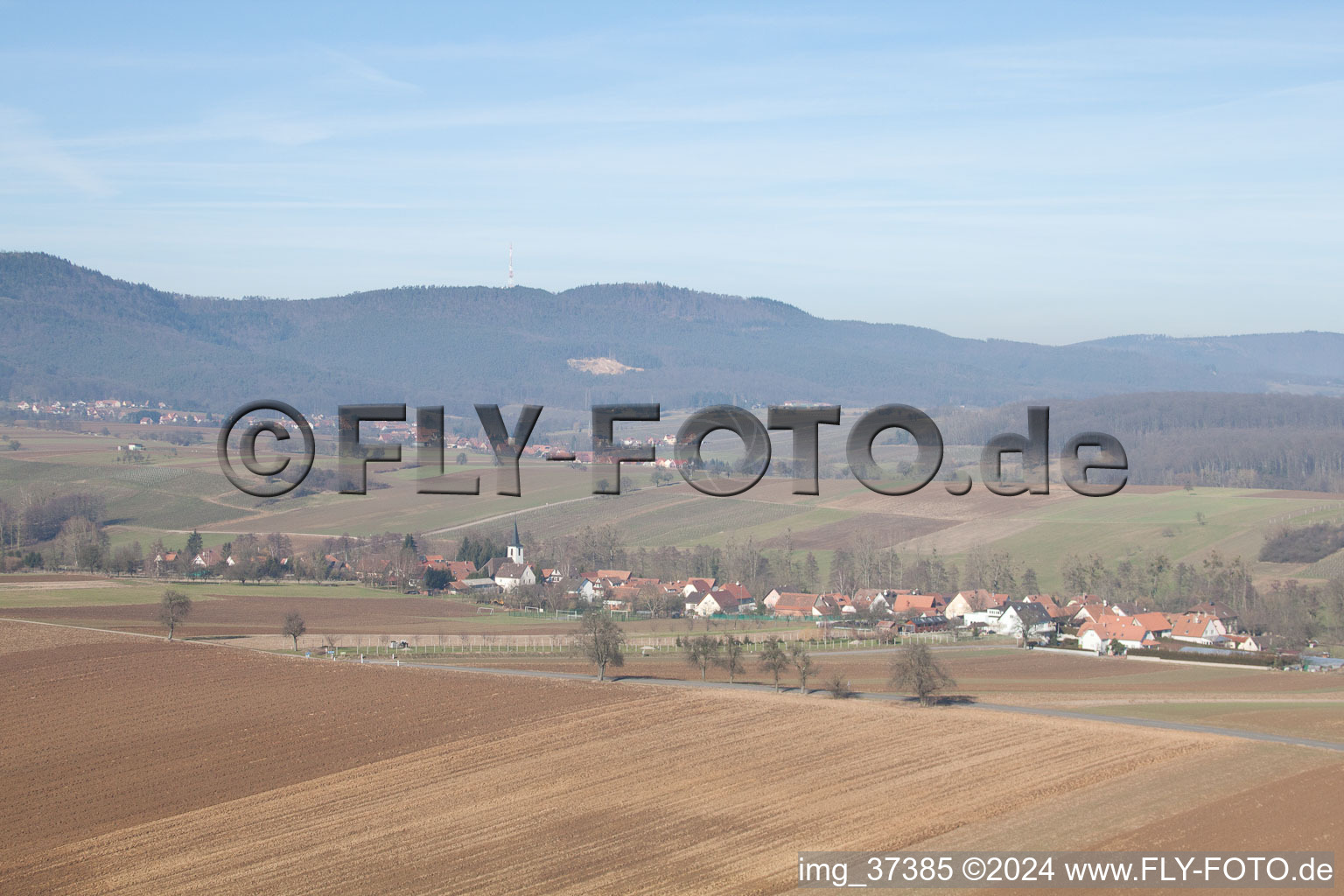 Aerial photograpy of Bremmelbach in the state Bas-Rhin, France