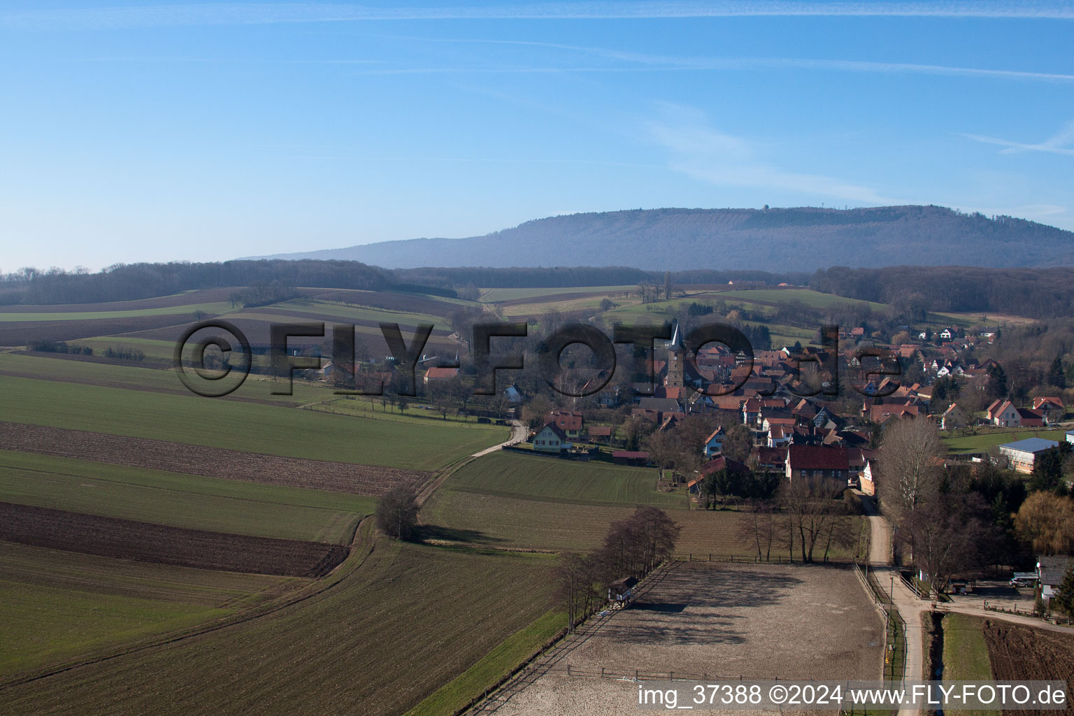 Drone image of Drachenbronn-Birlenbach in the state Bas-Rhin, France