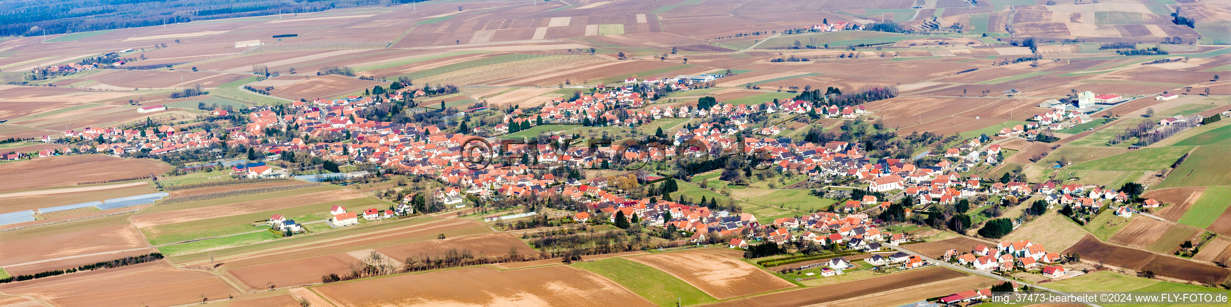 Panorama perspective von Seebach in Grand Est, France