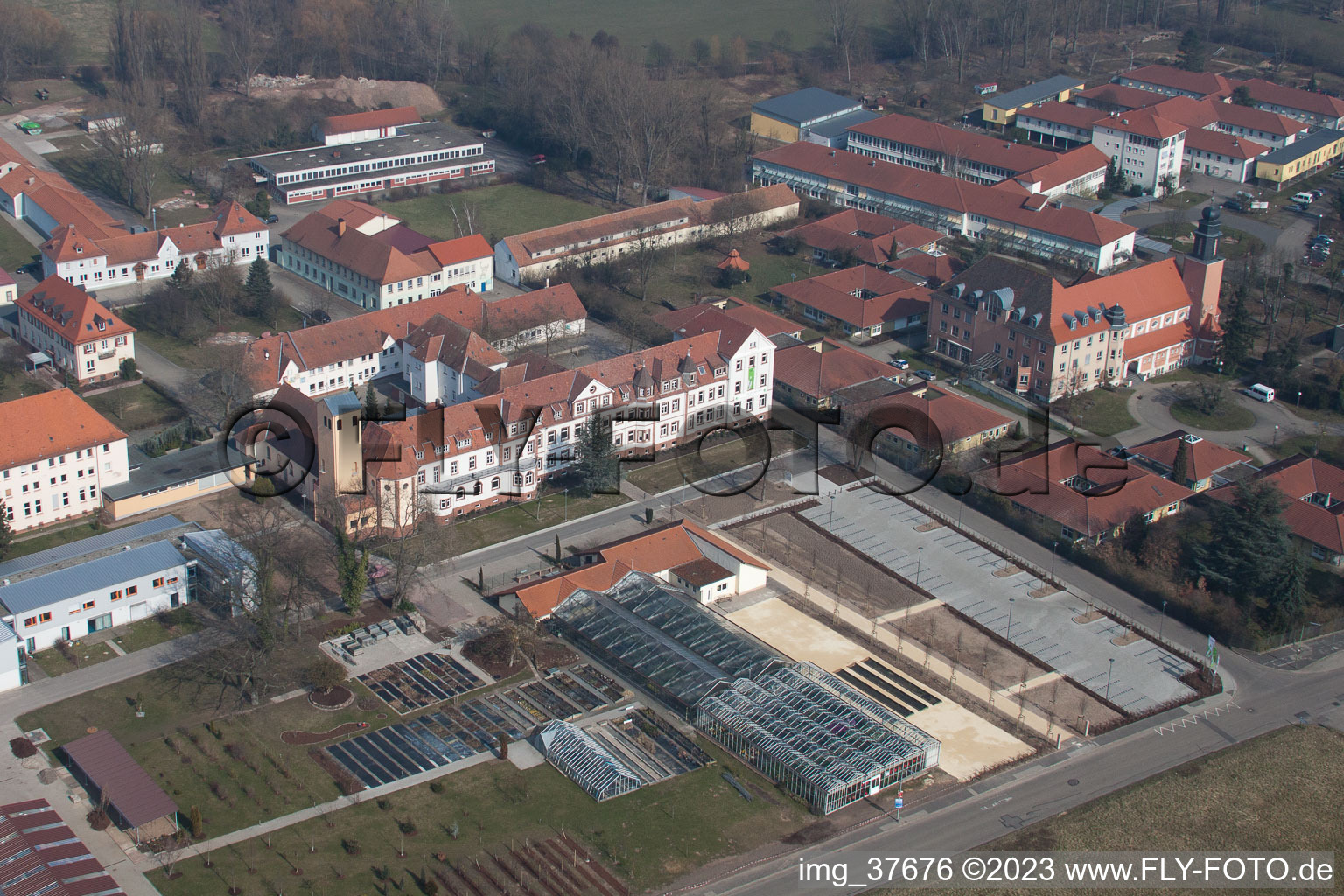 Drone image of District Queichheim in Landau in der Pfalz in the state Rhineland-Palatinate, Germany