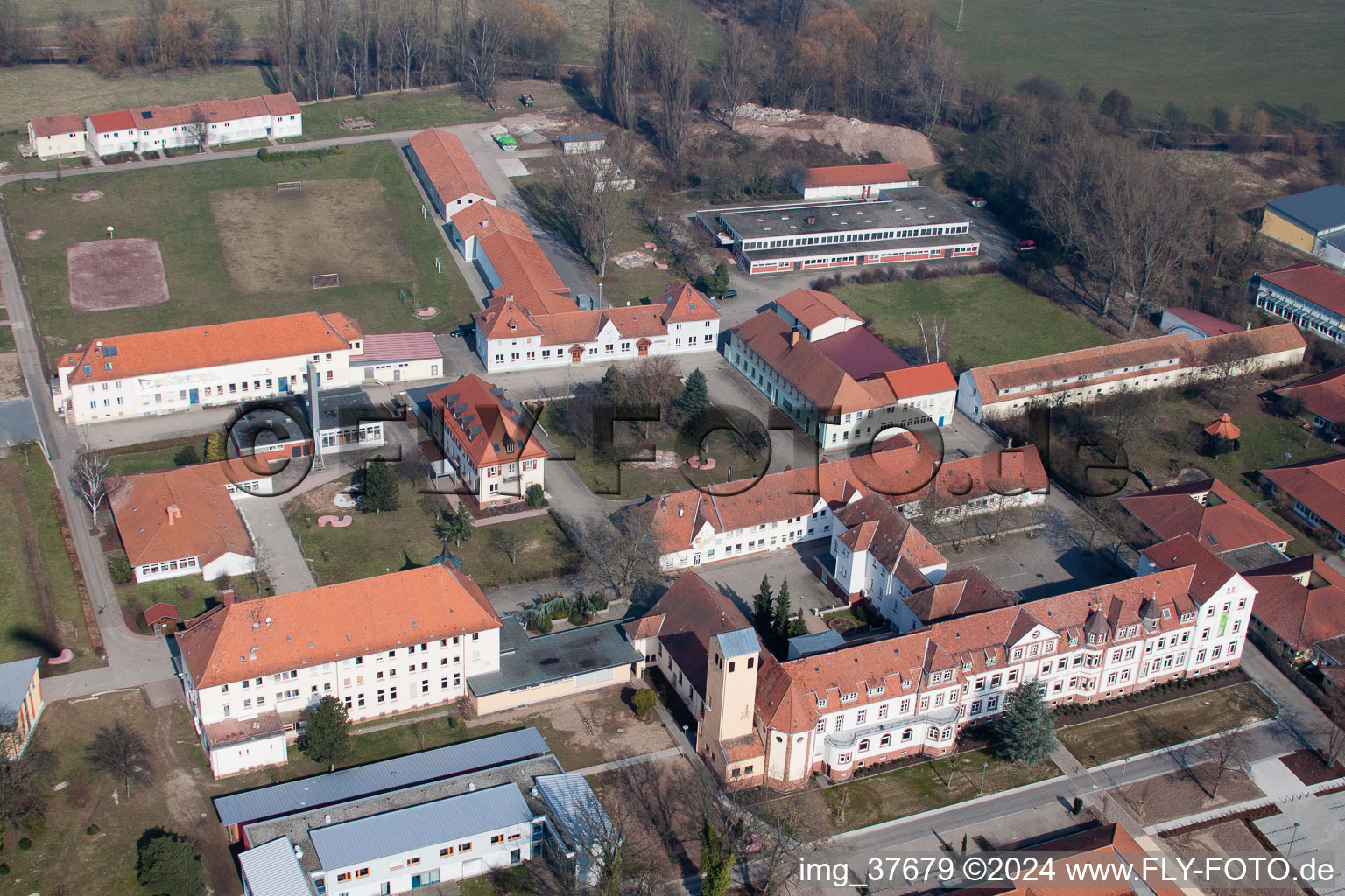 Oblique view of Landau in der Pfalz in the state Rhineland-Palatinate, Germany