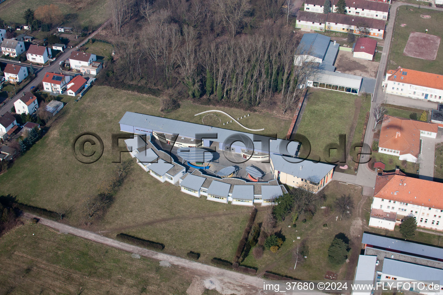 Landau in der Pfalz in the state Rhineland-Palatinate, Germany from above