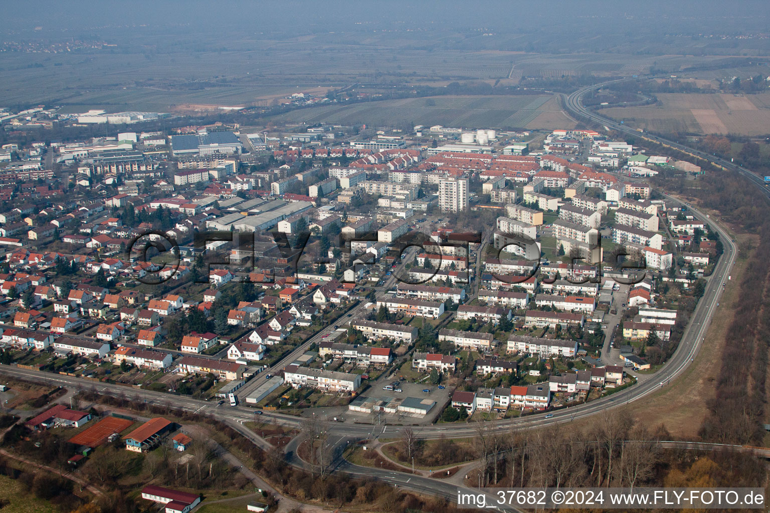 Landau in der Pfalz in the state Rhineland-Palatinate, Germany out of the air