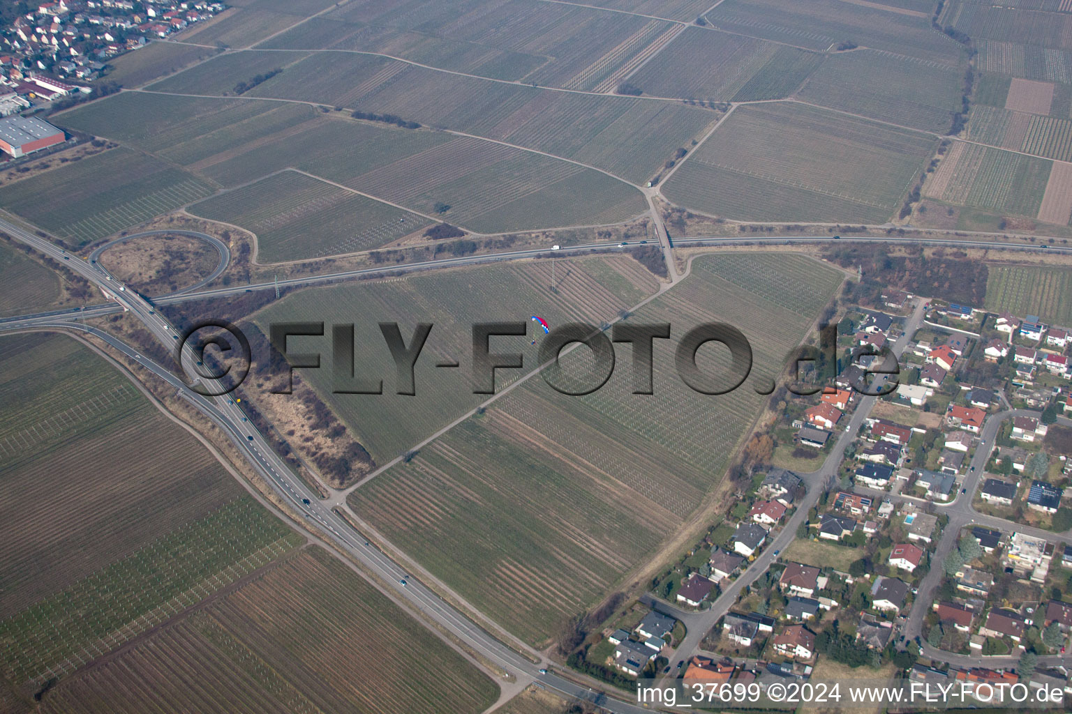 Landau in der Pfalz in the state Rhineland-Palatinate, Germany seen from above