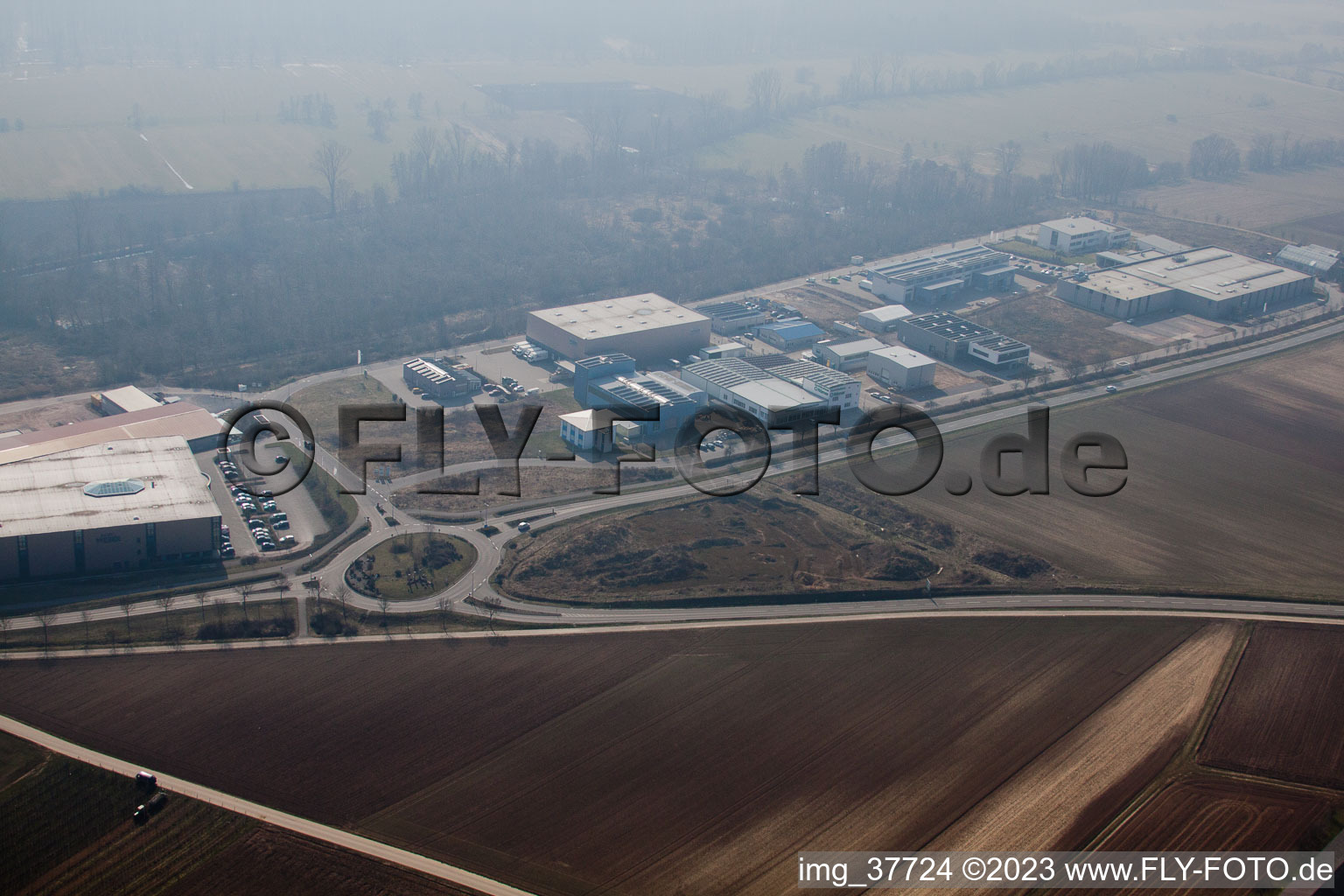 West Industrial Park in the district Herxheim in Herxheim bei Landau/Pfalz in the state Rhineland-Palatinate, Germany