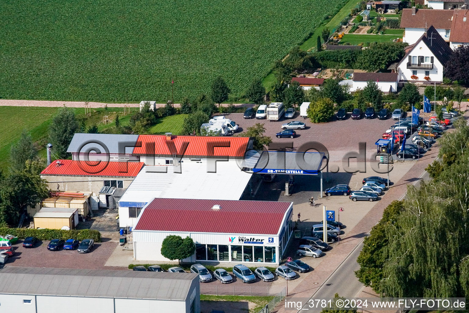 Car dealership Frank in Steinweiler in the state Rhineland-Palatinate, Germany