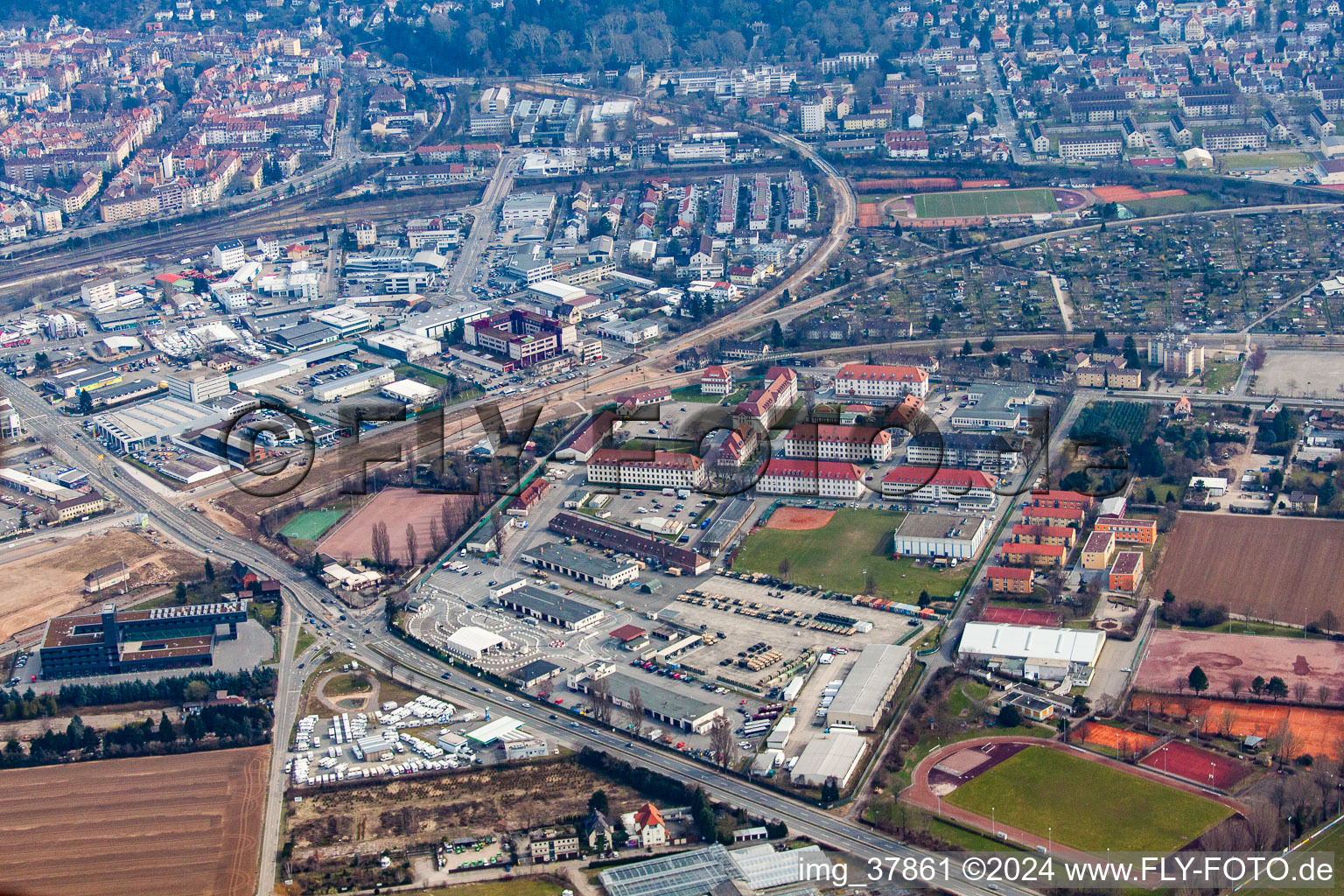 District Am Kirchheimer Weg in Heidelberg in the state Baden-Wuerttemberg, Germany