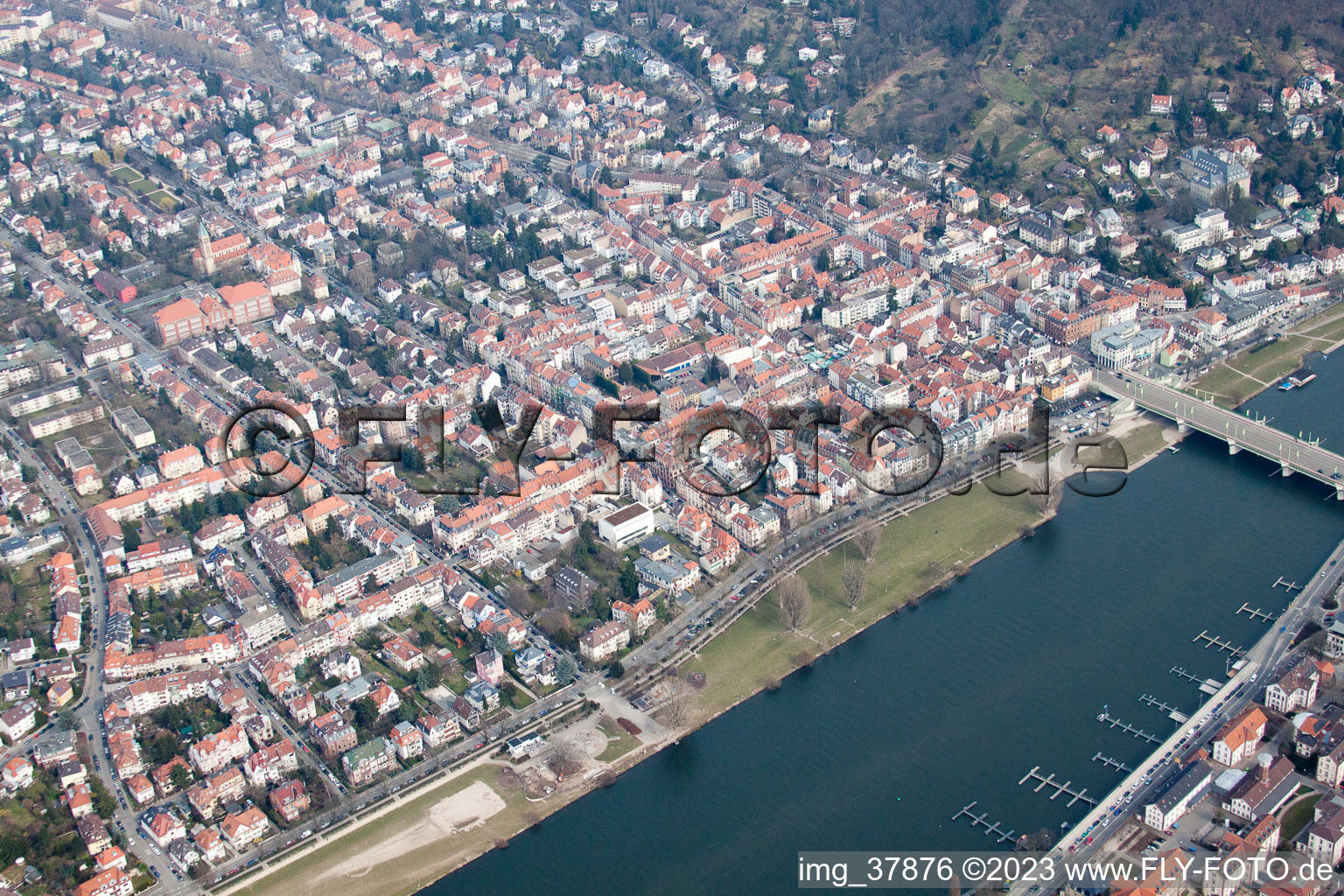 Uferstr at the Neckarwiese in the district Neuenheim in Heidelberg in the state Baden-Wuerttemberg, Germany