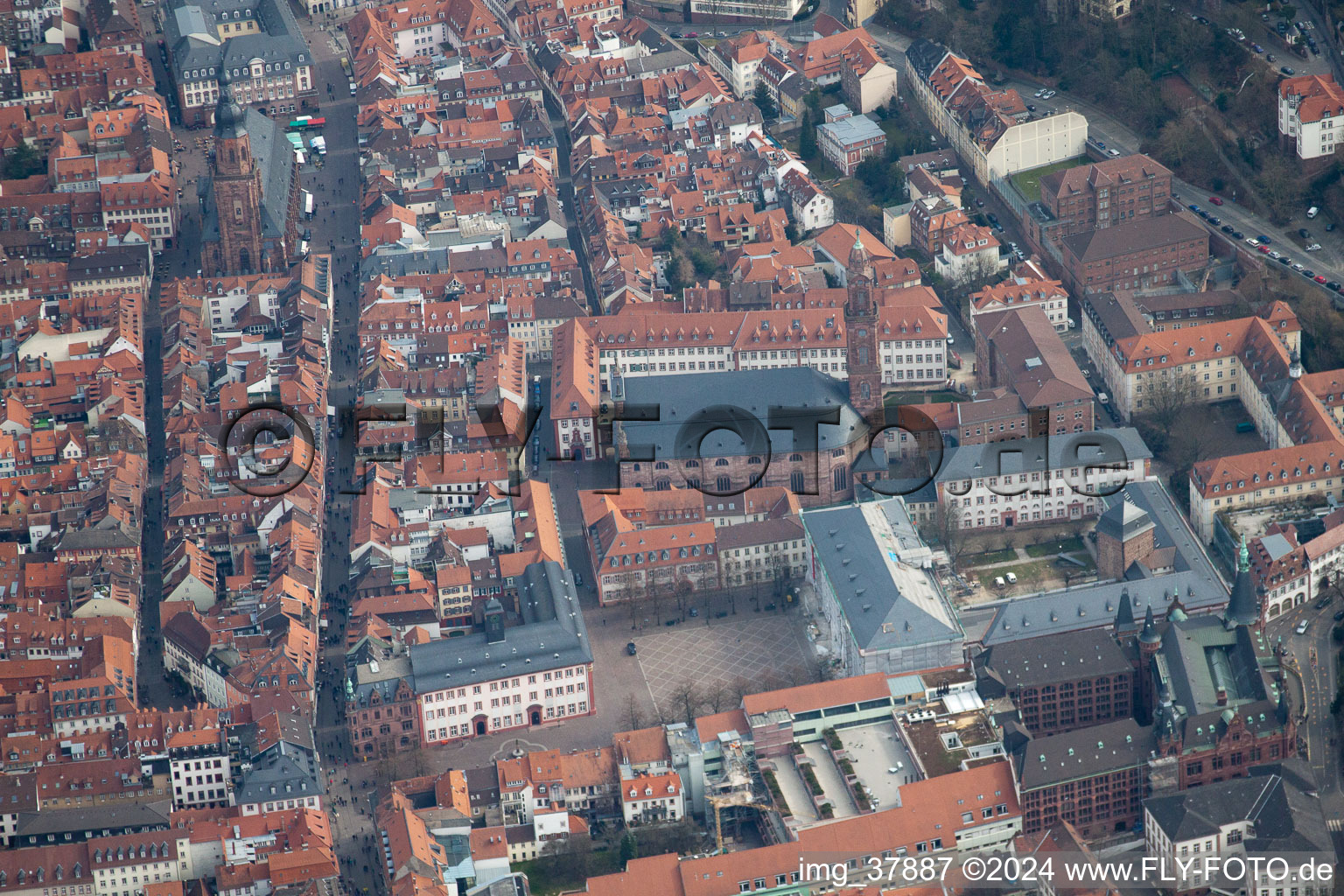 Church building in Jesuitenkirche Old Town- center of downtown in Heidelberg in the state Baden-Wurttemberg