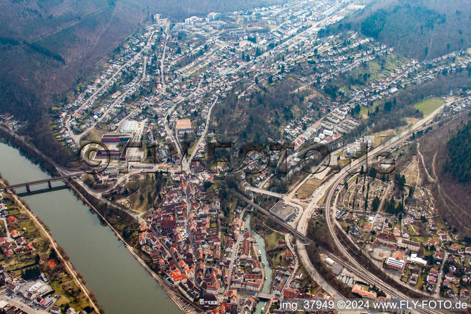 Old Town in Neckargemünd in the state Baden-Wuerttemberg, Germany