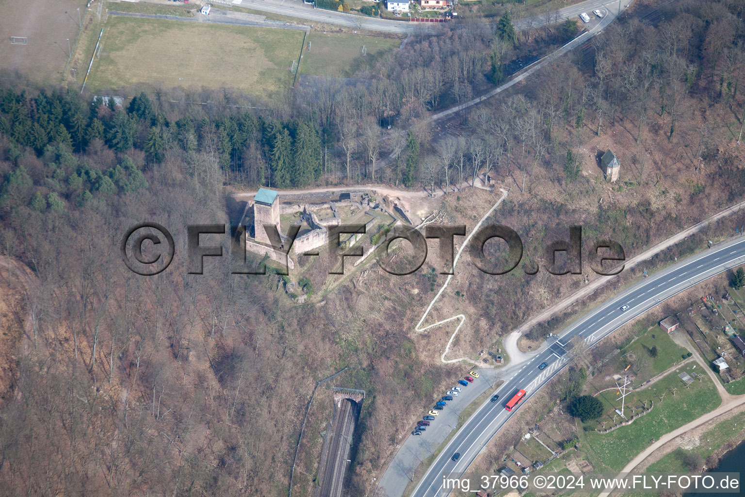 Schadeck Castle in Neckarsteinach in the state Hesse, Germany