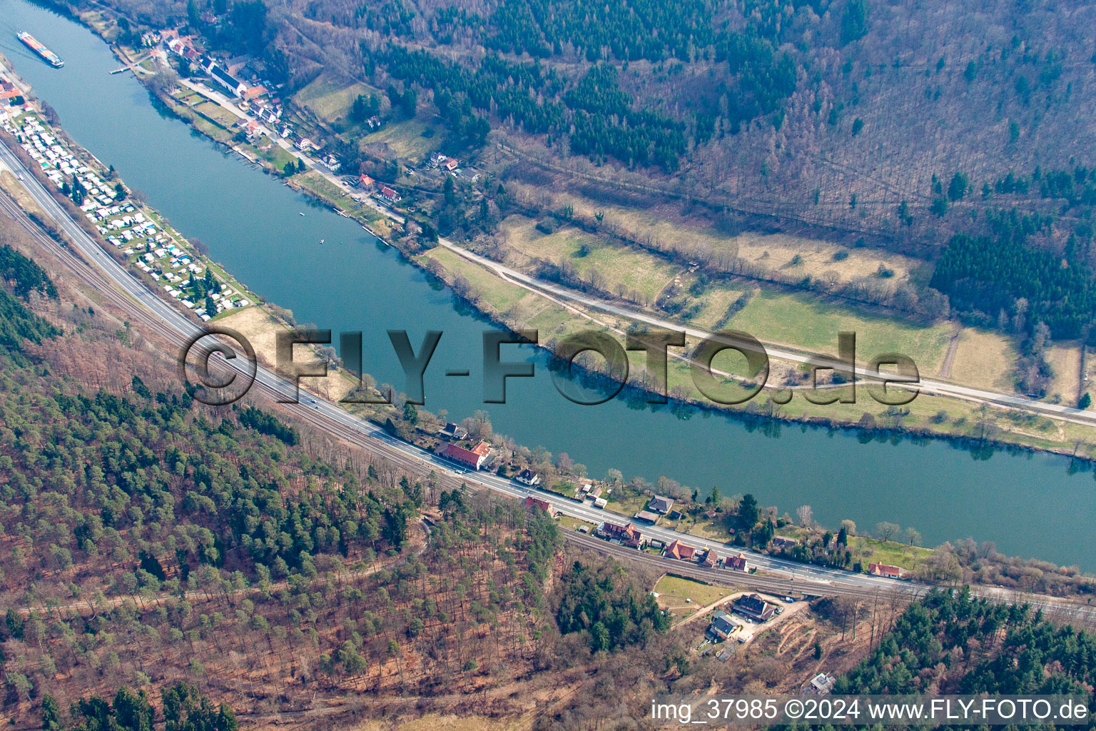 Camping site Hessisches Neckartal in the district Neckarhausen in Neckarsteinach in the state Hesse, Germany