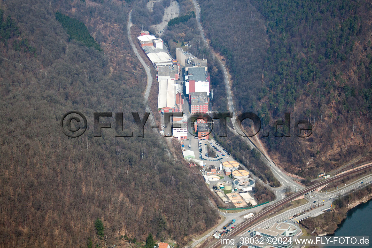 Building and production halls on the premises of Gelita AG in Eberbach in the state Baden-Wurttemberg