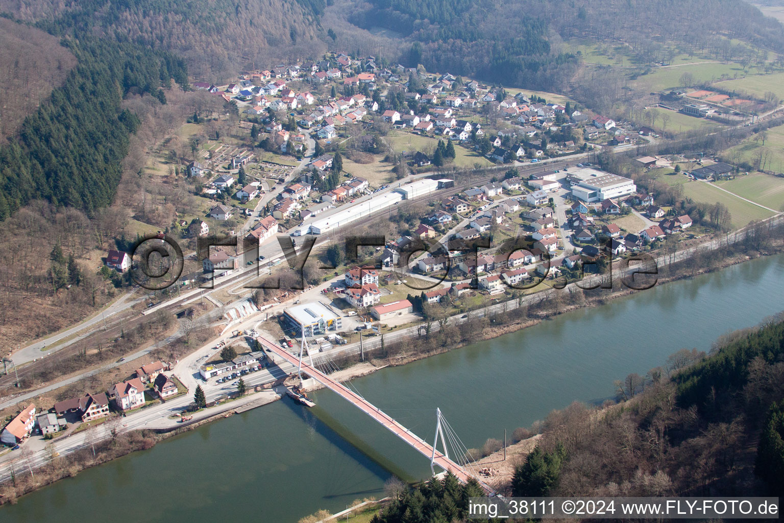 Zwingenberg in the state Baden-Wuerttemberg, Germany out of the air