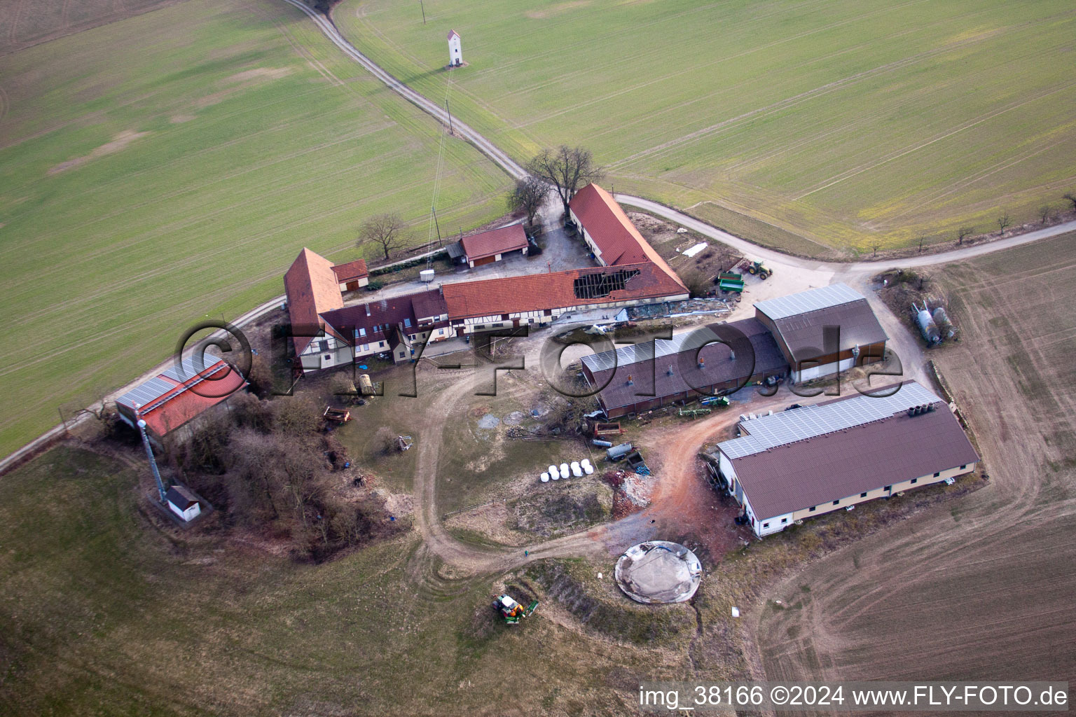 Aerial photograpy of Finkenhof in Haßmersheim in the state Baden-Wuerttemberg, Germany