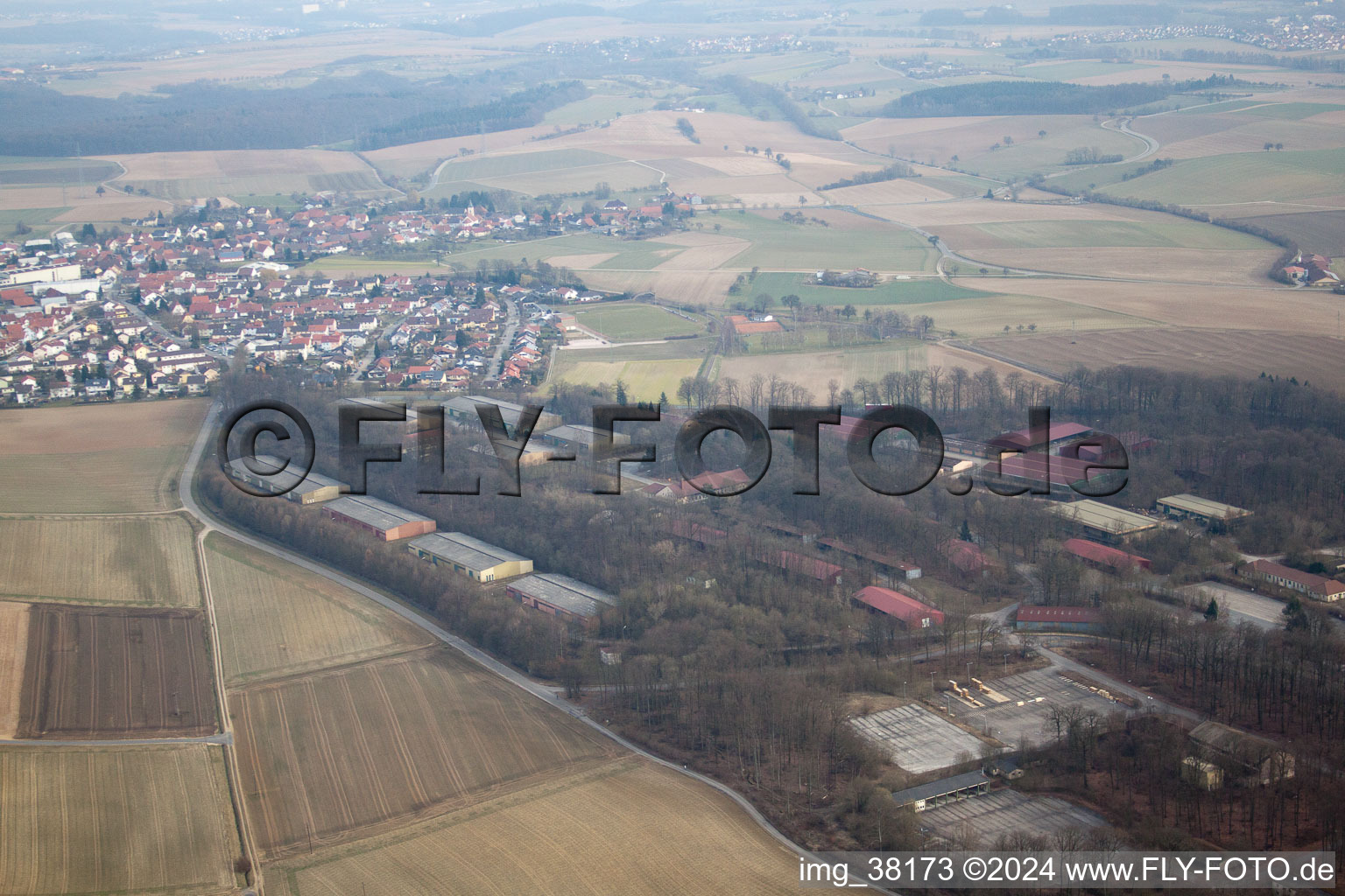 Siegelsbach in the state Baden-Wuerttemberg, Germany from above