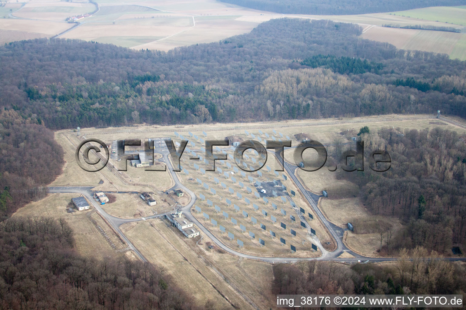 Siegelsbach in the state Baden-Wuerttemberg, Germany from the plane