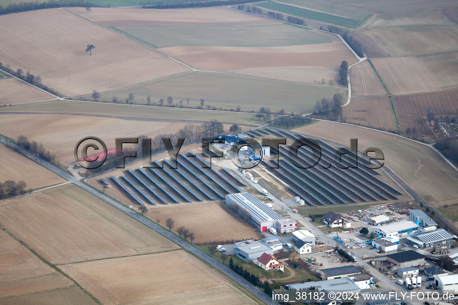 PV field in the district Obergimpern in Bad Rappenau in the state Baden-Wuerttemberg, Germany