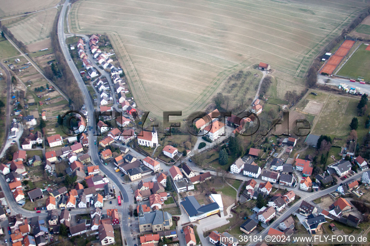 Schlossstr in the district Obergimpern in Bad Rappenau in the state Baden-Wuerttemberg, Germany