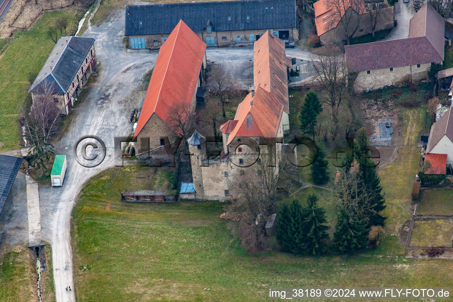 Lock in the district Grombach in Bad Rappenau in the state Baden-Wuerttemberg, Germany