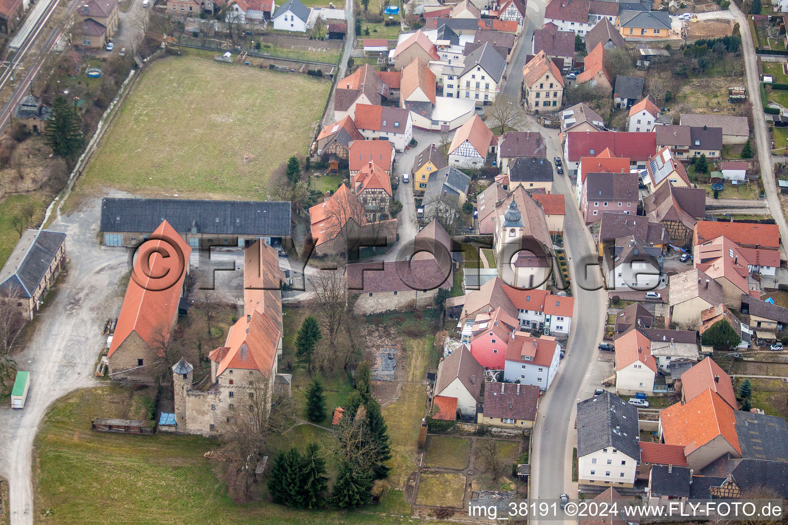 Building complex in the park of the castle Grombach in Bad Rappenau in the state Baden-Wurttemberg, Germany