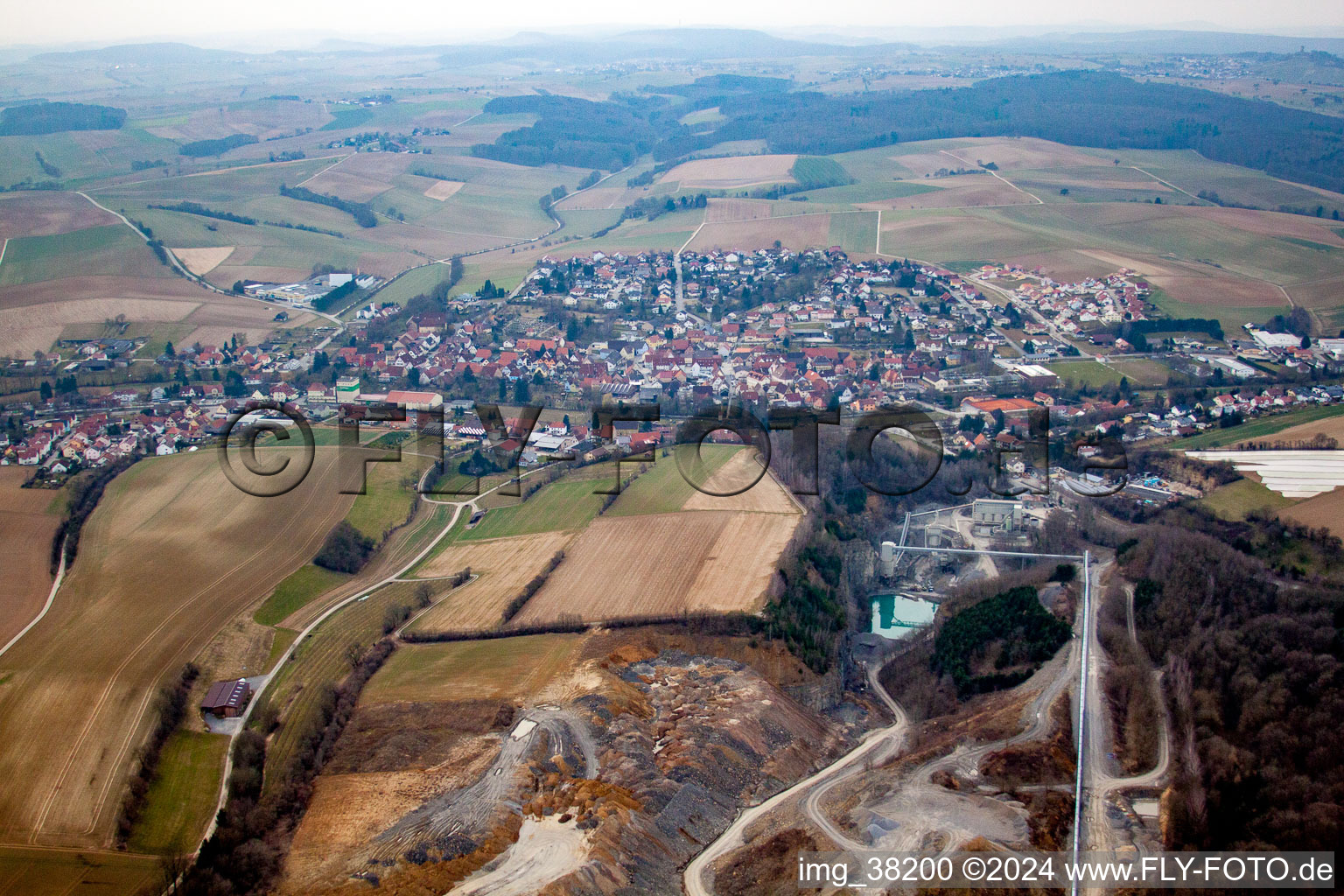 Quarry in Ittlingen in the state Baden-Wuerttemberg, Germany