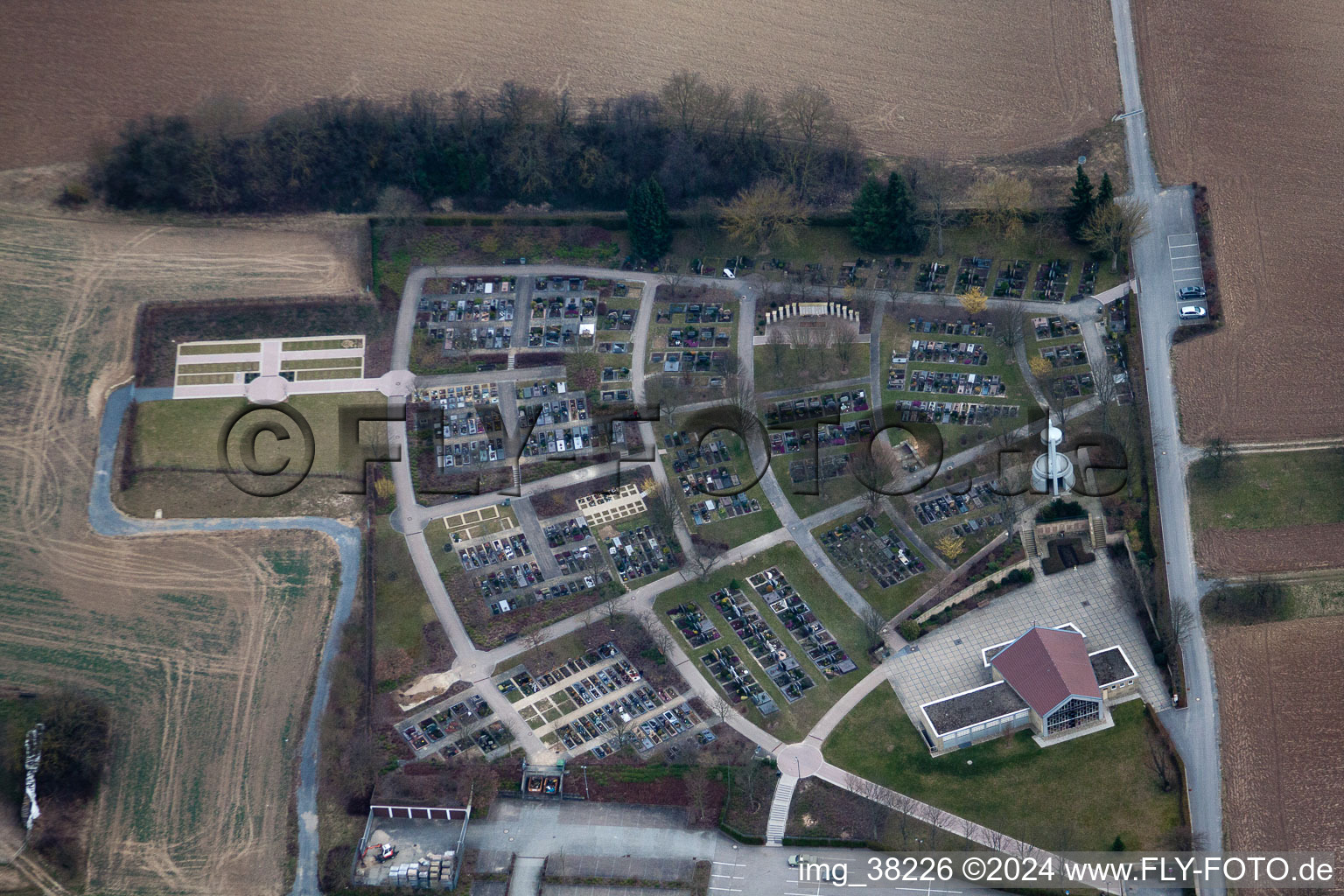 Sulzfeld in the state Baden-Wuerttemberg, Germany seen from a drone