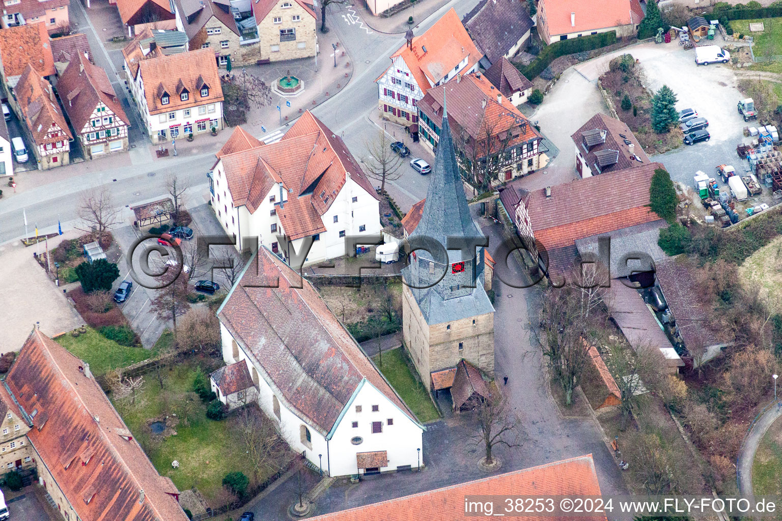 Tower building of witch tower in Oberderdingen in the state Baden-Wurttemberg, Germany