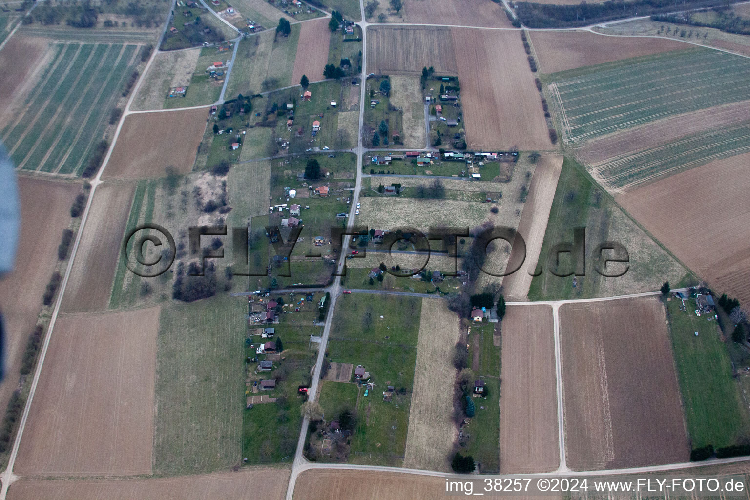 Oberderdingen in the state Baden-Wuerttemberg, Germany from above