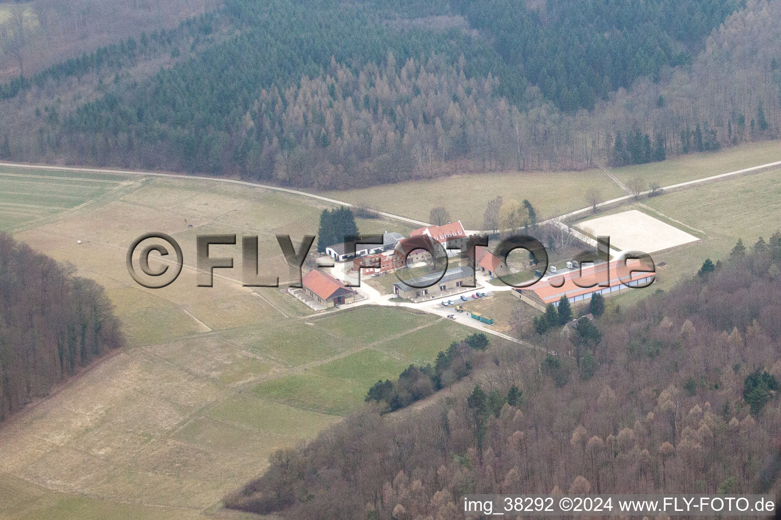 Gondelsheim in the state Baden-Wuerttemberg, Germany seen from a drone