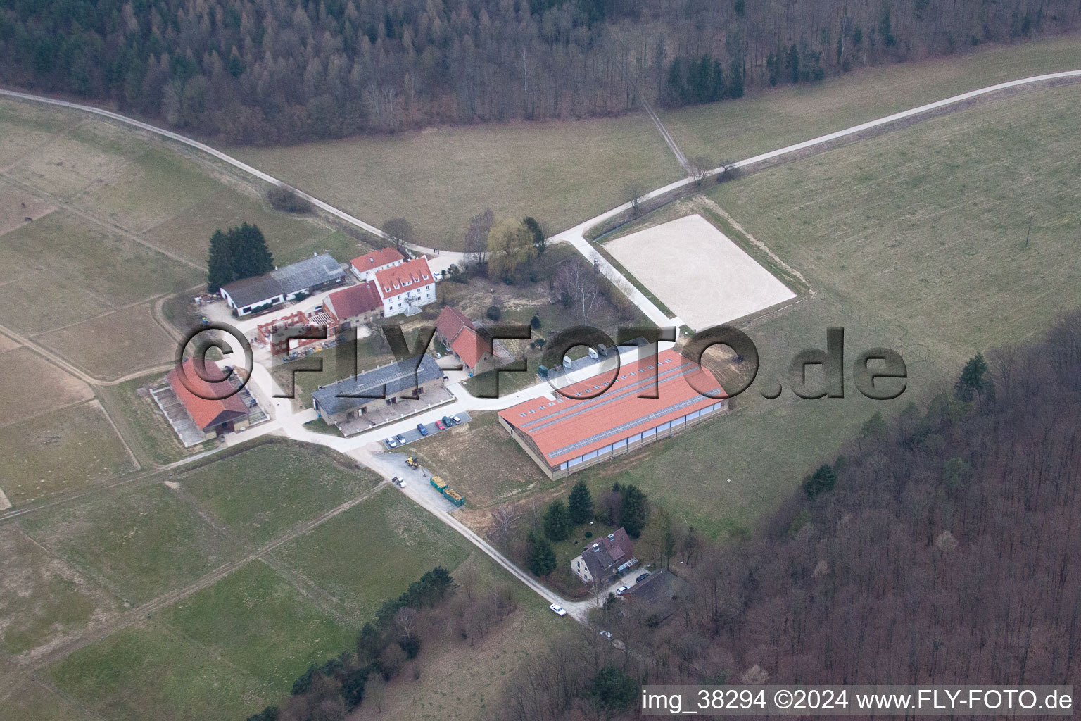 Aerial photograpy of Gondelsheim in the state Baden-Wuerttemberg, Germany