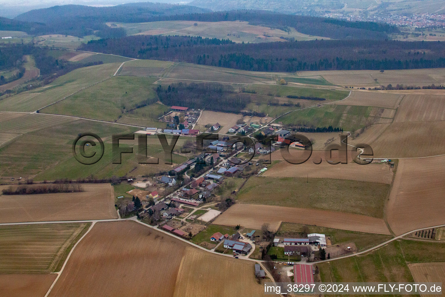 Aerial view of District Sallenbusch in Weingarten in the state Baden-Wuerttemberg, Germany