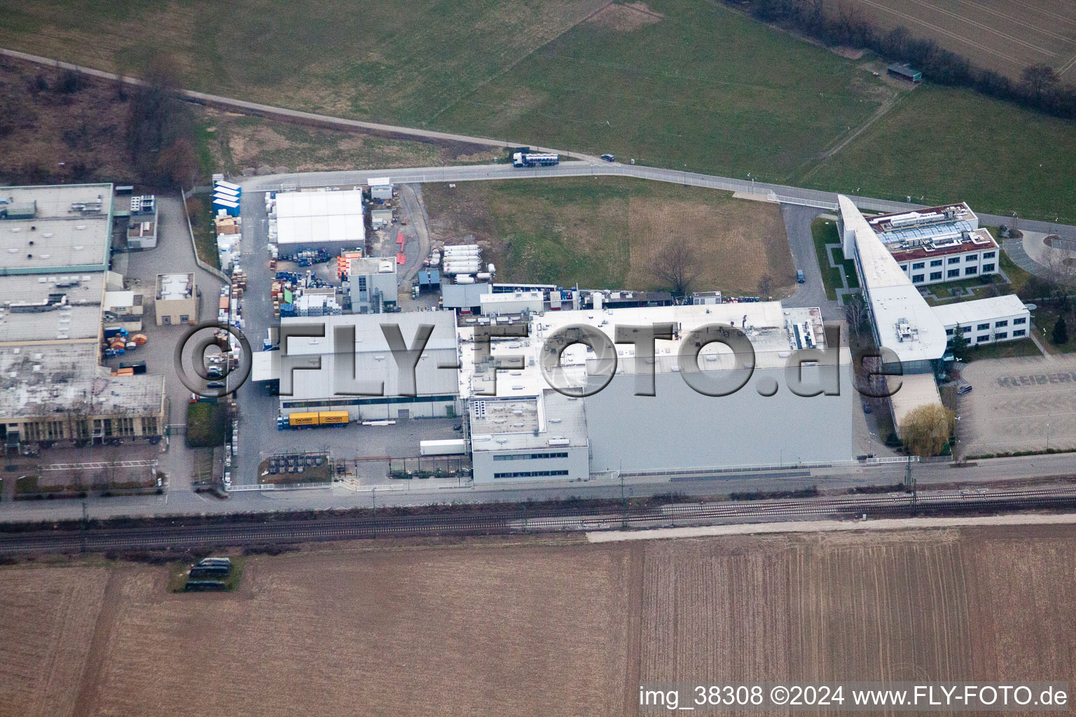 Drone recording of Weingarten in the state Baden-Wuerttemberg, Germany