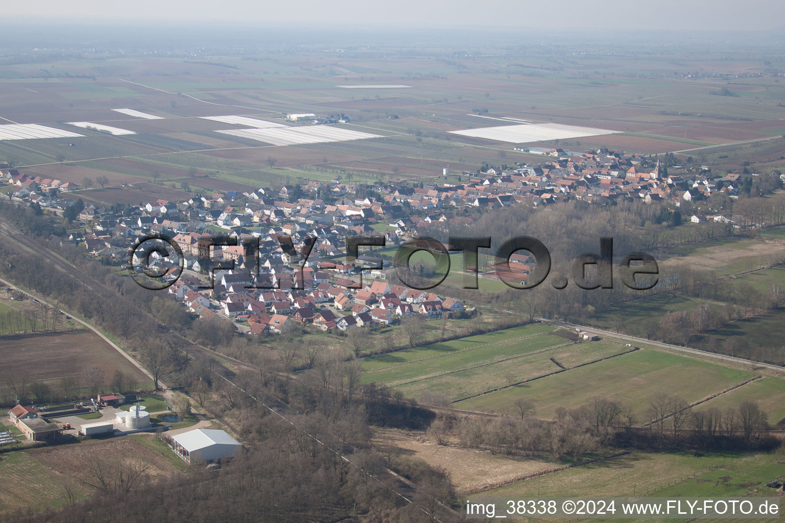 Winden in the state Rhineland-Palatinate, Germany from a drone