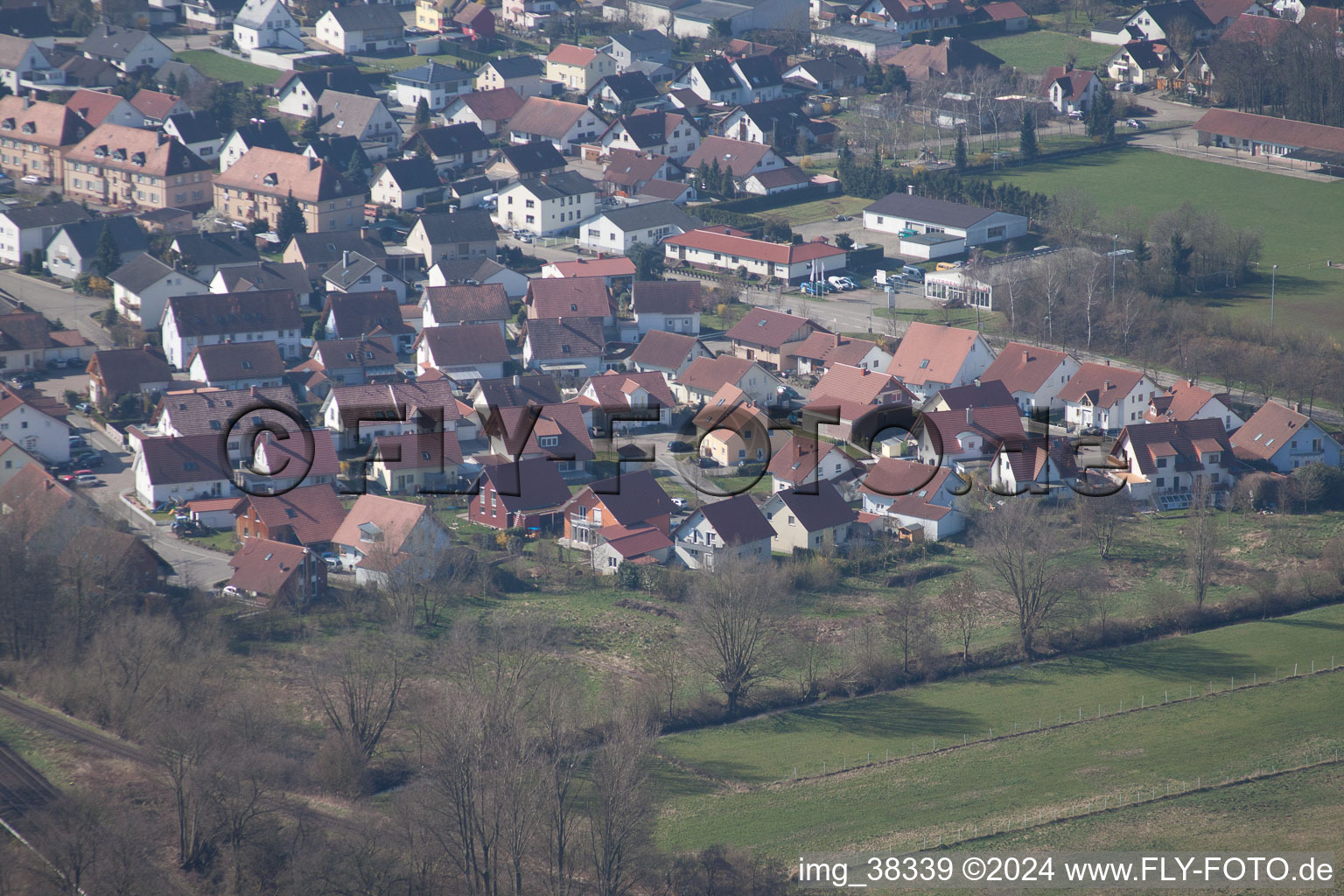 Winden in the state Rhineland-Palatinate, Germany seen from a drone