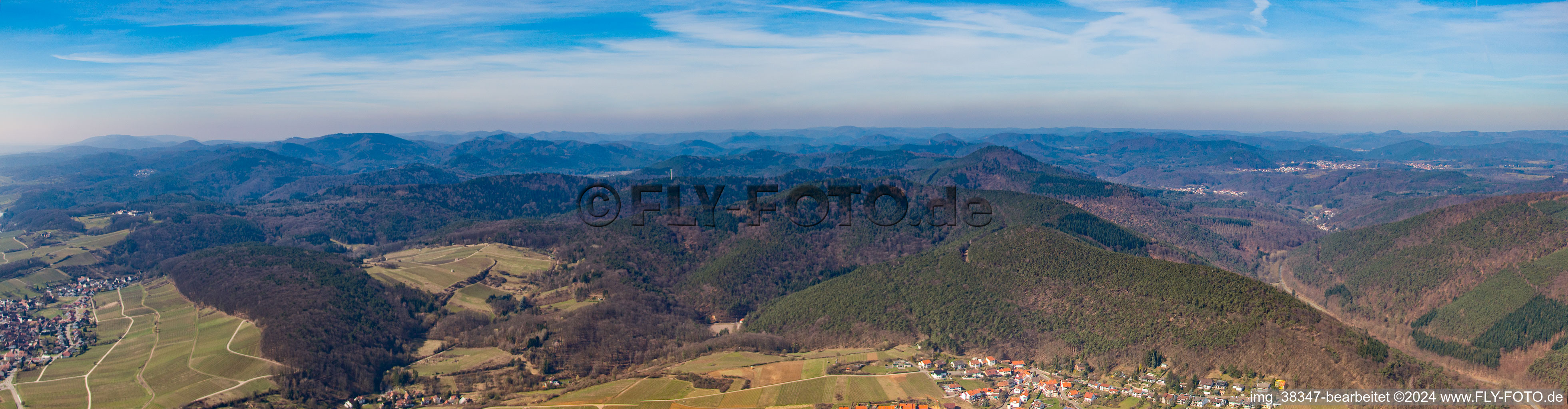 Panorama from the local area and environment in Gleiszellen-Gleishorbach in the state Rhineland-Palatinate